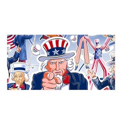 United States Of America Celebration Of Independence Day Uncle Sam Satin Wrap by Sapixe