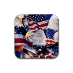 United States Of America Images Independence Day Rubber Coaster (Square)  Front