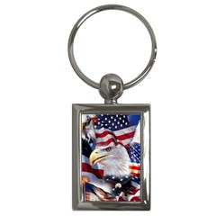 United States Of America Images Independence Day Key Chains (rectangle) 