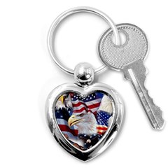 United States Of America Images Independence Day Key Chains (heart)  by Sapixe