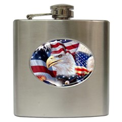 United States Of America Images Independence Day Hip Flask (6 Oz) by Sapixe