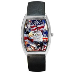 United States Of America Images Independence Day Barrel Style Metal Watch by Sapixe