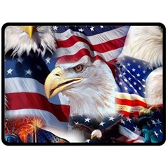 United States Of America Images Independence Day Fleece Blanket (large)  by Sapixe