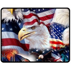 United States Of America Images Independence Day Double Sided Fleece Blanket (medium)  by Sapixe