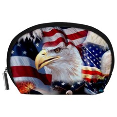 United States Of America Images Independence Day Accessory Pouches (large)  by Sapixe