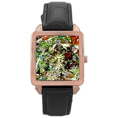 April   Birds Of Paradise 5 Rose Gold Leather Watch  by bestdesignintheworld