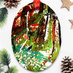 April   Birds Of Paradise Oval Ornament (two Sides) by bestdesignintheworld