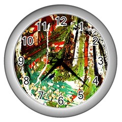 April   Birds Of Paradise Wall Clocks (silver)  by bestdesignintheworld