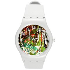 April   Birds Of Paradise Round Plastic Sport Watch (m) by bestdesignintheworld