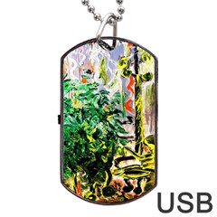 Plant In The Room  Dog Tag Usb Flash (two Sides) by bestdesignintheworld