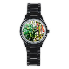 Plant In The Room  Stainless Steel Round Watch