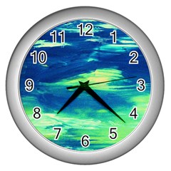 Sky Is The Limit Wall Clocks (silver)  by bestdesignintheworld