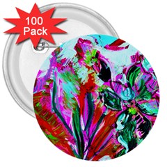 Desrt Blooming With Red Cactuses 3  Buttons (100 Pack)  by bestdesignintheworld