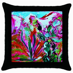 Desrt Blooming With Red Cactuses Throw Pillow Case (black) by bestdesignintheworld