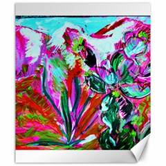 Desrt Blooming With Red Cactuses Canvas 20  X 24   by bestdesignintheworld