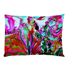 Desrt Blooming With Red Cactuses Pillow Case by bestdesignintheworld