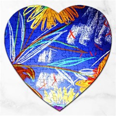 ceramic jur and sunlowers Jigsaw Puzzle (Heart)