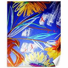 Ceramic Jur And Sunlowers Canvas 16  X 20   by bestdesignintheworld