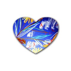 ceramic jur and sunlowers Heart Coaster (4 pack) 