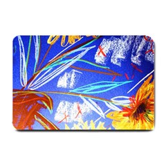 Ceramic Jur And Sunlowers Small Doormat  by bestdesignintheworld