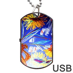 Ceramic Jur And Sunlowers Dog Tag Usb Flash (two Sides) by bestdesignintheworld