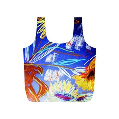 Ceramic Jur And Sunlowers Full Print Recycle Bags (s)  by bestdesignintheworld