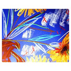 Ceramic Jur And Sunlowers Double Sided Flano Blanket (medium)  by bestdesignintheworld