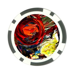 Red Sun In The Mountain Poker Chip Card Guard by bestdesignintheworld