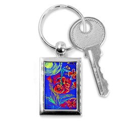 Red Poppies Key Chains (rectangle)  by bestdesignintheworld