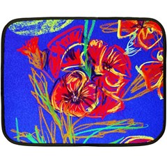 Red Poppies Fleece Blanket (mini) by bestdesignintheworld