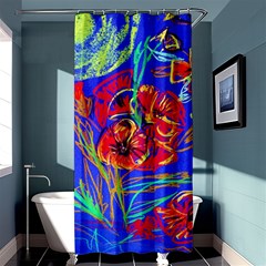 Red Poppies Shower Curtain 36  X 72  (stall)  by bestdesignintheworld