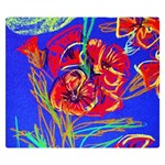 red poppies Double Sided Flano Blanket (Small)  50 x40  Blanket Front