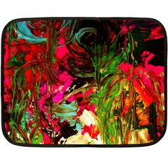 Sunset At The Footage Of Fudjiyama Double Sided Fleece Blanket (mini)  by bestdesignintheworld