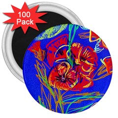 Dscf1376 -red Poppies 3  Magnets (100 Pack) by bestdesignintheworld