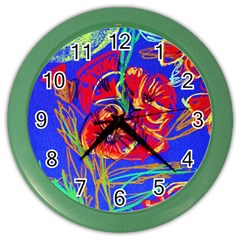 Dscf1376 -red Poppies Color Wall Clocks by bestdesignintheworld