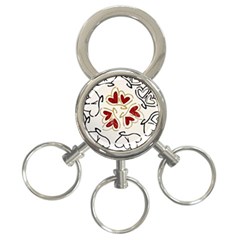 Love Love Hearts 3-ring Key Chains