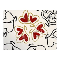 Love Love Hearts Double Sided Flano Blanket (mini)  by Oniriks