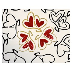 Love Love Hearts Double Sided Flano Blanket (medium)  by Oniriks