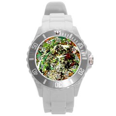 April   Birds Of Paradise 5 Round Plastic Sport Watch (l) by bestdesignintheworld