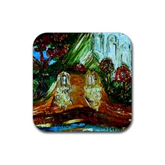 Dscf3179 - Royal Marine And Stone Lions Rubber Coaster (square)  by bestdesignintheworld