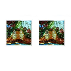 Dscf3179 - Royal Marine And Stone Lions Cufflinks (square) by bestdesignintheworld