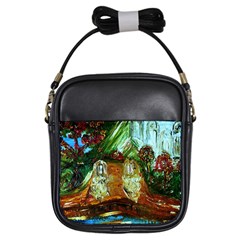 Dscf3179 - Royal Marine And Stone Lions Girls Sling Bags by bestdesignintheworld