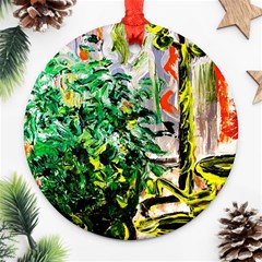 Dscf2188 -- Plant In The Room Ornament (round) by bestdesignintheworld