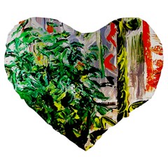 Dscf2188 -- Plant In The Room Large 19  Premium Heart Shape Cushions by bestdesignintheworld