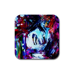 Dscf2355 - Red Airplane Rubber Coaster (square)  by bestdesignintheworld