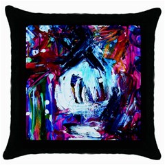 Dscf2355 - Red Airplane Throw Pillow Case (black) by bestdesignintheworld