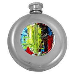 Dscf2262 - Point Of View - Part3 Round Hip Flask (5 Oz) by bestdesignintheworld