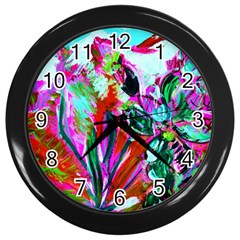 Dscf1472   Copy - Blooming Desert With Red Cactuses Wall Clocks (black) by bestdesignintheworld