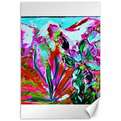 Dscf1472   Copy - Blooming Desert With Red Cactuses Canvas 12  X 18   by bestdesignintheworld