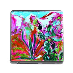 Dscf1472   Copy - Blooming Desert With Red Cactuses Memory Card Reader (square) by bestdesignintheworld